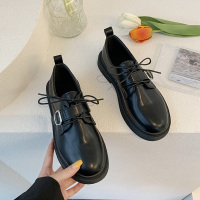 述雅小皮鞋女2021秋季新款网红韩版黑色软妹单鞋百搭日系女复古英伦风