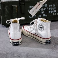 述雅2021年春季新款高帮帆布女鞋女百搭休闲透气布鞋网红薄款