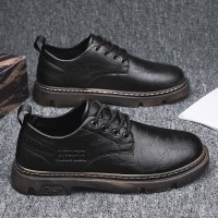 述雅马丁靴男秋冬2021新款加绒鞋低帮休闲英伦皮靴商务潮流男鞋