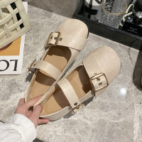 述雅法式小皮鞋女小众2022年春季平底乐福鞋英伦风百搭复古玛丽珍单鞋