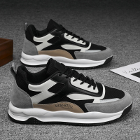 述雅春季男鞋2022新款百搭男款运动休闲网面火厚底老爹ins潮鞋