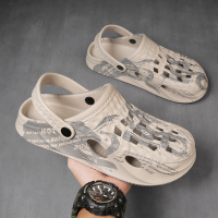 述雅凉鞋男春秋季2022新款外穿男士休闲两用包头洞洞鞋沙滩凉拖鞋