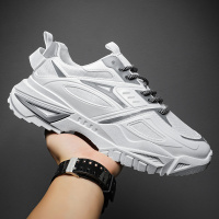 述雅男鞋2022年春季新款男士休闲运动小白鞋厚底增高网红老爹潮鞋