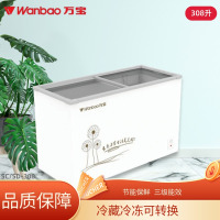 万宝(Wanbao)SC/SD-308 卧式冷柜商用家用冷藏冷冻转换平移玻璃门冰柜 308升