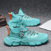 苏芈夏季网面老爹鞋男袜子一脚蹬透气飞织运动潮鞋2021新款