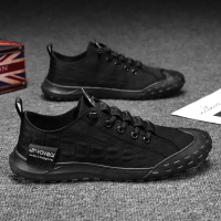 苏芈夏季懒人一脚蹬厨房劳保潮鞋软底厨师透气开车上班工作冰丝布鞋男