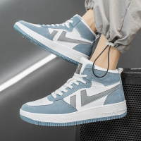 苏芈春季帆布鞋男韩版潮流运动休闲增高板鞋百搭高帮潮鞋夏季透气男鞋