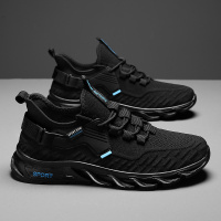 苏芈男鞋2021年新款春季黑色百搭休闲运动鞋夏季网面透气鞋子刀锋潮鞋