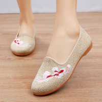 苏芈春秋款老北京布鞋女单鞋民族风绣花鞋女软底麻布中老年妈妈绣花鞋
