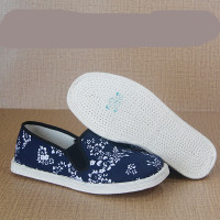 苏芈春季女士套脚单鞋老北京棉布千层布底透气男鞋懒人青年情侣布鞋女