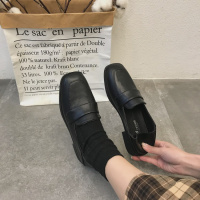 苏芈复古单鞋女2021新款春季方头小皮鞋潮学生百搭软妹英伦风女鞋子