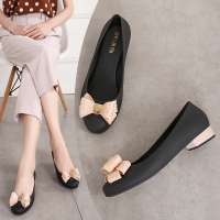 苏芈包头凉鞋女2021新款夏女鞋中跟粗跟新款时尚果冻鞋浅口沙滩鞋