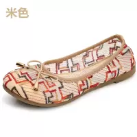 苏芈平底网鞋2021夏季老北京布鞋网纱豆豆女鞋平跟软底透气孕妇鞋瓢鞋
