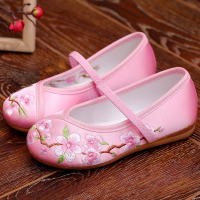 苏芈儿童绣花鞋宝宝古风女童汉服鞋子小女孩老北京布鞋古装学生民族风