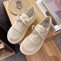 苏芈小白鞋女运动2021新款秋季薄款飞织透气板鞋学生平底百搭休闲鞋子