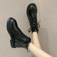 苏芈马丁靴女英伦风ins潮2021春秋新款网红炸街瘦瘦靴子冬季加绒短靴