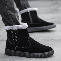 苏芈冬季雪地靴男东北户外加绒加厚保暖棉鞋冬天二棉皮毛一体