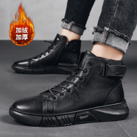 苏芈马丁靴男冬季2021年新款加绒加厚保暖棉鞋男士英伦风高帮工装男鞋