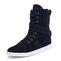 苏芈2021新款韩版潮流男士高帮百搭马丁靴学生个性男靴子春秋潮流雪地棉靴中帮