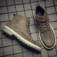 苏芈男鞋冬季新款马丁靴男潮流沙漠男工装靴复古英伦风加绒保暖