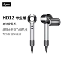 戴森(DYSON) HD12吹风机 新一代电吹风 Dyson Supersonic 负离子护发速干 理发师专业版 银灰色