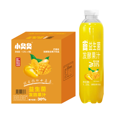 小臭臭发酵果汁1250ml芒果味*6瓶