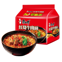 康师傅经典香辣牛肉袋面(新老包装随机发货)99g/100g/103g香辣牛肉*25袋