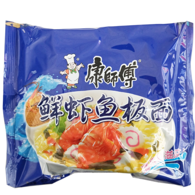康师傅鲜虾鱼板袋面(多种规格随机发货)95g鲜虾鱼板面*24袋
