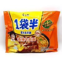今麦郎一袋半袋装泡面144g香辣牛肉面*24袋
