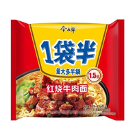 今麦郎一袋半袋装泡面141g红烧牛肉面*24袋