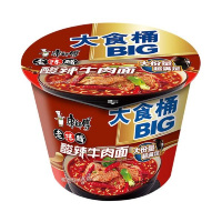 康师傅大食桶酸辣牛肉161g*12桶+酸辣牛肉115g*1袋单箱