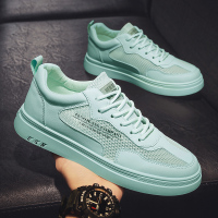 述雅男鞋子2021年新款夏季透气板鞋学生休闲网面运动百搭轻便潮鞋夏天