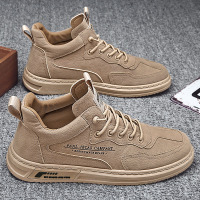 述雅工地鞋男夏季透气高帮帆布防滑臭耐磨工装男鞋户外登山防水劳保鞋