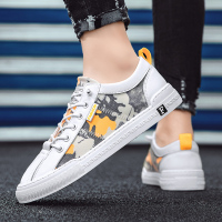 述雅帆布鞋男夏季透气薄款防臭白色休闲运动板鞋学生涂鸦ins夏天潮鞋