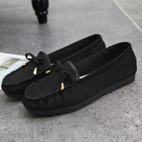 述雅老北京布鞋女一脚蹬软底低跟平底工作黑色广场跳舞礼仪妈妈单鞋子