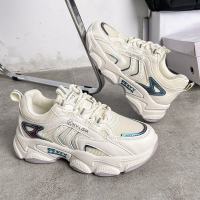 述雅2021春季新款韩版老爹鞋女厚底百搭休闲风运动鞋网面透气ins潮鞋