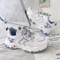 述雅运动鞋女鞋厚底小白鞋子2021年春季新款百搭网红火老爹鞋ins潮