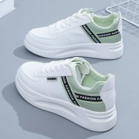 述雅秋季小白鞋女2021年新款休闲网红百搭厚底学生低帮板鞋运动鞋