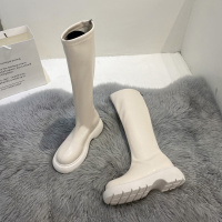 厚底马丁靴女2021年春秋新款长靴不过膝高筒靴小个子长筒靴骑士靴