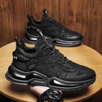 述雅男鞋2021年新款潮流秋冬季运动休闲跑步百搭板鞋黑色工作皮鞋潮鞋