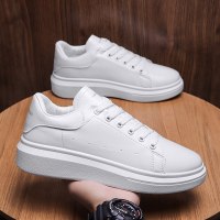 述雅秋季新款板鞋男士小白鞋时尚透气男鞋休闲鞋男潮流百搭学生男鞋潮
