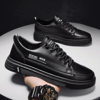 苏芈厨师鞋男防滑防水厨房运动休闲皮鞋上班工作小黑鞋夏季2021潮鞋春