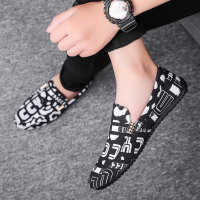 苏芈鞋子男夏季2021新款一脚蹬懒人鞋百搭韩版帆布鞋男士休闲豆豆鞋男