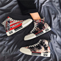 苏芈男鞋中国风高帮鞋夏季潮流帆布板鞋潮牌国潮百搭民族古风休闲潮鞋