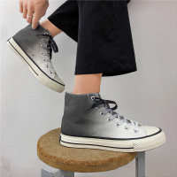 苏芈简约渐变帆布鞋男2021新款青少年学生休闲百搭潮流春夏季高帮板鞋