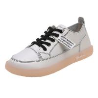 苏芈果冻底小白鞋女2021年春季新款百搭平底板鞋韩版休闲皮面平底女鞋