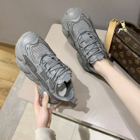 苏芈运动鞋女2021春季新款初中学生女孩跑步鞋百搭大童休闲老爹鞋子潮