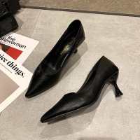 苏芈尖头浅口高跟鞋女2021年春季新款时尚舒适气质单鞋细跟百搭工作鞋