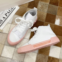 苏芈槿岸高帮帆布鞋女2021新款ulzzang百搭休闲板鞋薄款学生小白鞋潮