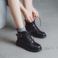 苏芈厚底马丁靴女英伦风2021年新款潮ins酷瘦瘦靴百搭短靴女春秋单靴
